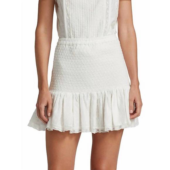 NEW LOVESHACKFANCY milla skirt in true white - Picture 1 of 5